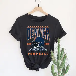 Denver Football Vintage Style Tshirt, Retro Denver Football Crewneck Shirt, Football Fans Gift, Sunday