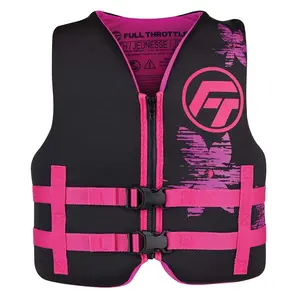 Full Throttle 142100-105-002-22 Youth Rapid-Dry Life Jacket, Pink & Black