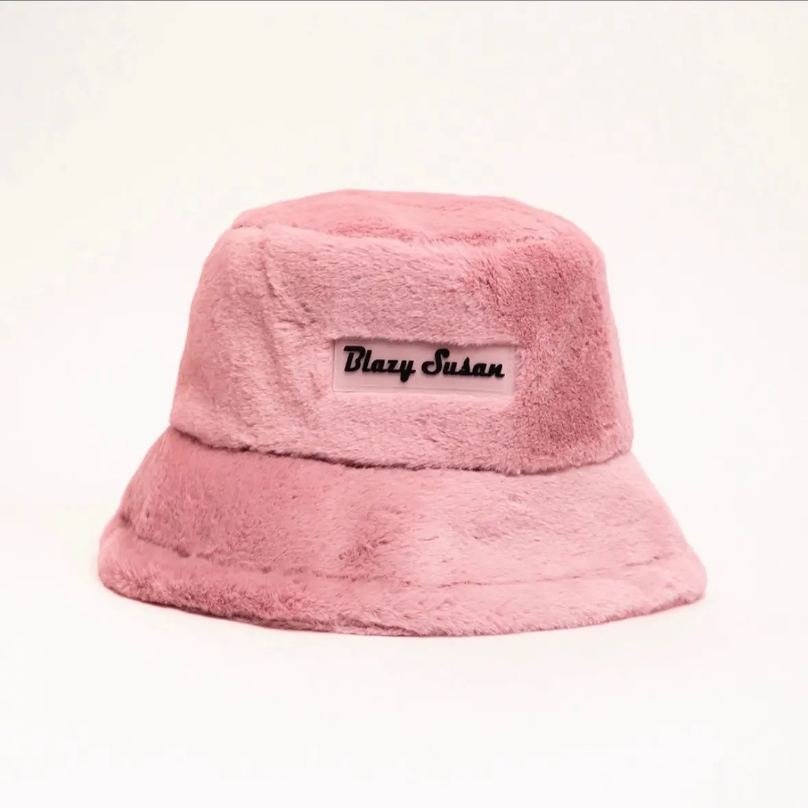 Blazy Susan Pink Fuzzy Bucket Hat Clipper Lighter Bundle