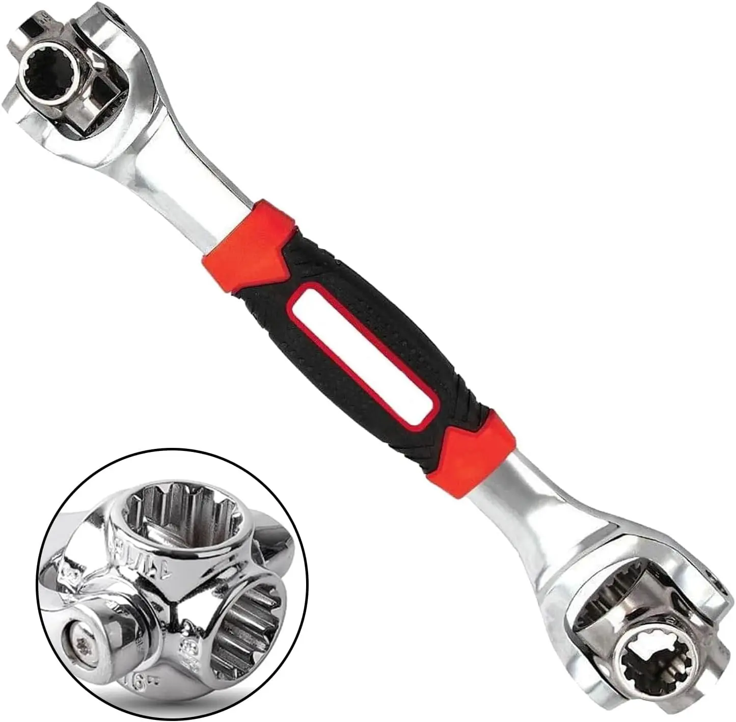 48 in 1 Socket Wrench, Universal Stainless Steel Multifunction Wrench with 360 Degree Rotating , Spanner Tool for Home, , Bicycle Repair