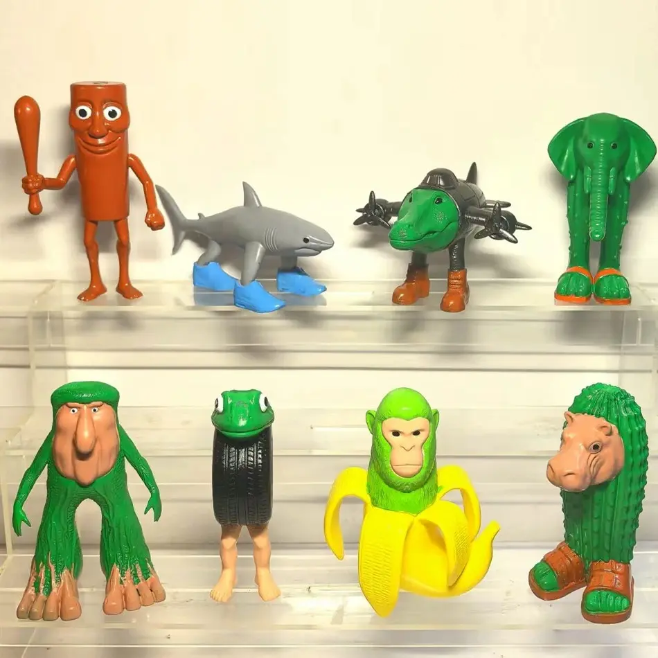 Set di 8 action figure italiane Brainrot, Tung Sahur, giocattolo da Set di 8 action figure italiane Brainrot, Tung Sahur, giocattolo da