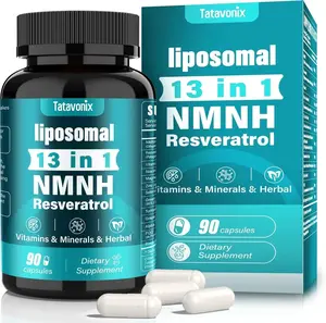 13 in 1 NMNH (Dihydronicotinamide Mononucleotide) 1000mg Per Serving, NMN Supplement Alternative with Liposomal NAD+ and Resveratrol, Non-GMO, Gluten-Free – for Anti-Aging, Energy, Focus – 90 Capsules
