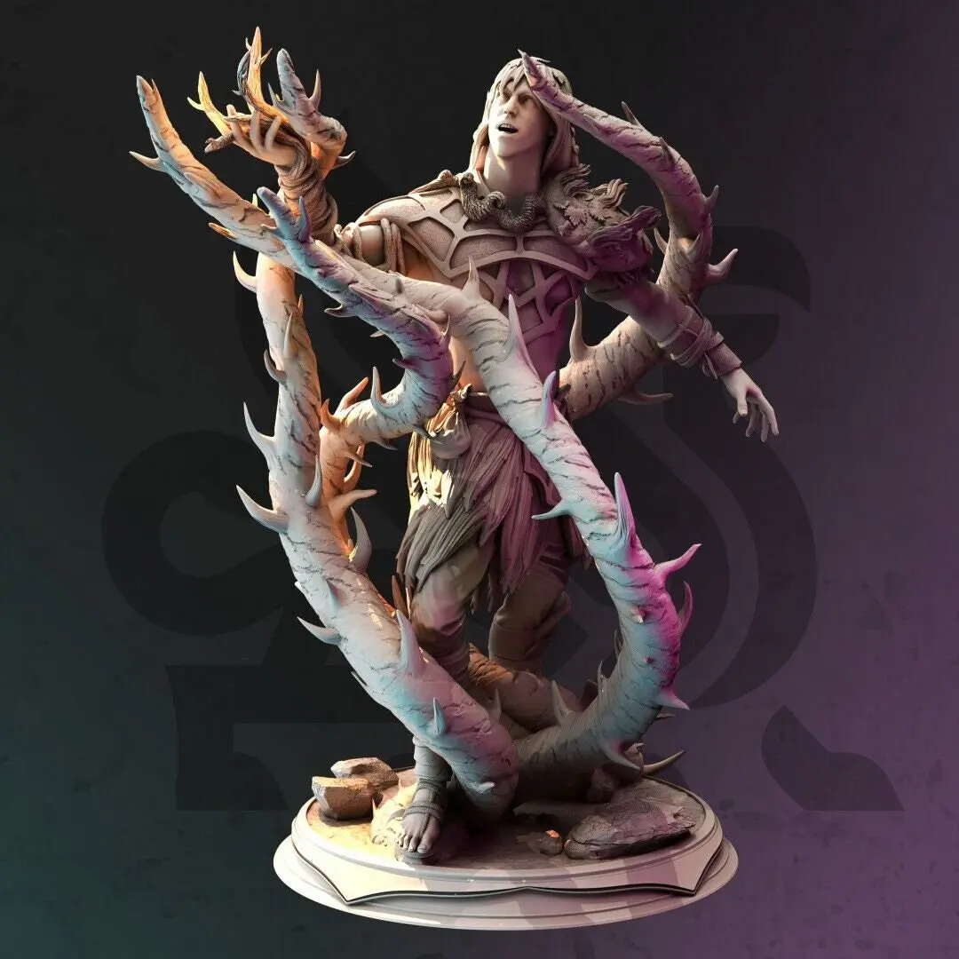 Toraxid Drow Swamp Spider Druid 3D-Printed Miniature Character Figure, DM Stash Home Decor Statue, 3D-Printed Miniatures, Character Figure Miniatures