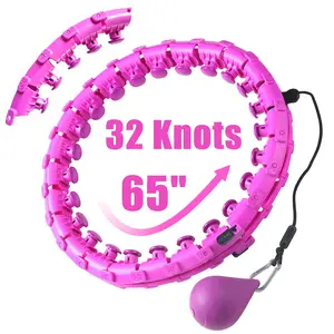 32 Knots Weighted Workout Hoop Plus Size, Smart Waist Exercise Ring for Adults Weight Loss