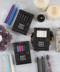 Spell Casting Candles - Decorative Candles for Light and Ornaments - Includes Colorful Wands and Candles for Freshening Spells Decoration Happiness