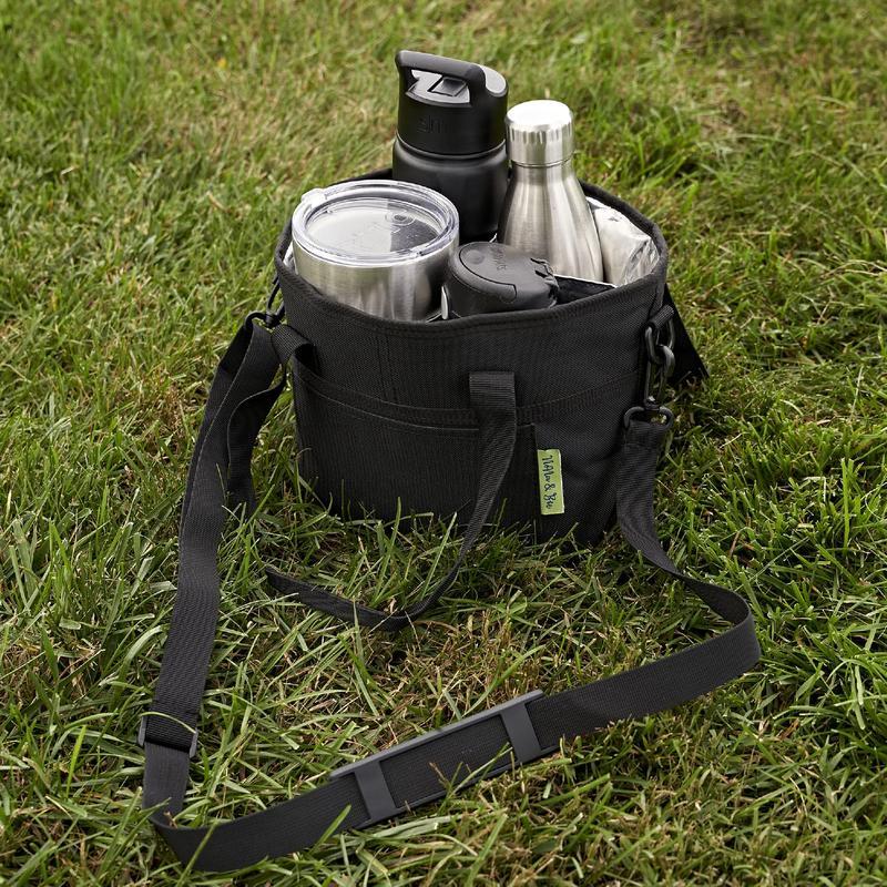 Family Size 4 Compartment Drink Bag, Multiple Tumbler Carrier Caddy