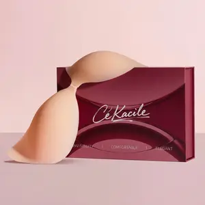 Cékacile Cleavage Bra - Seamless Sculpting Bra with Silicone Cups for Full Cleavage Reusable Matte Finish Ideal for Strapless & Backless Tops Womenswear Basic push Best Gifts for Girlfriends, Wife