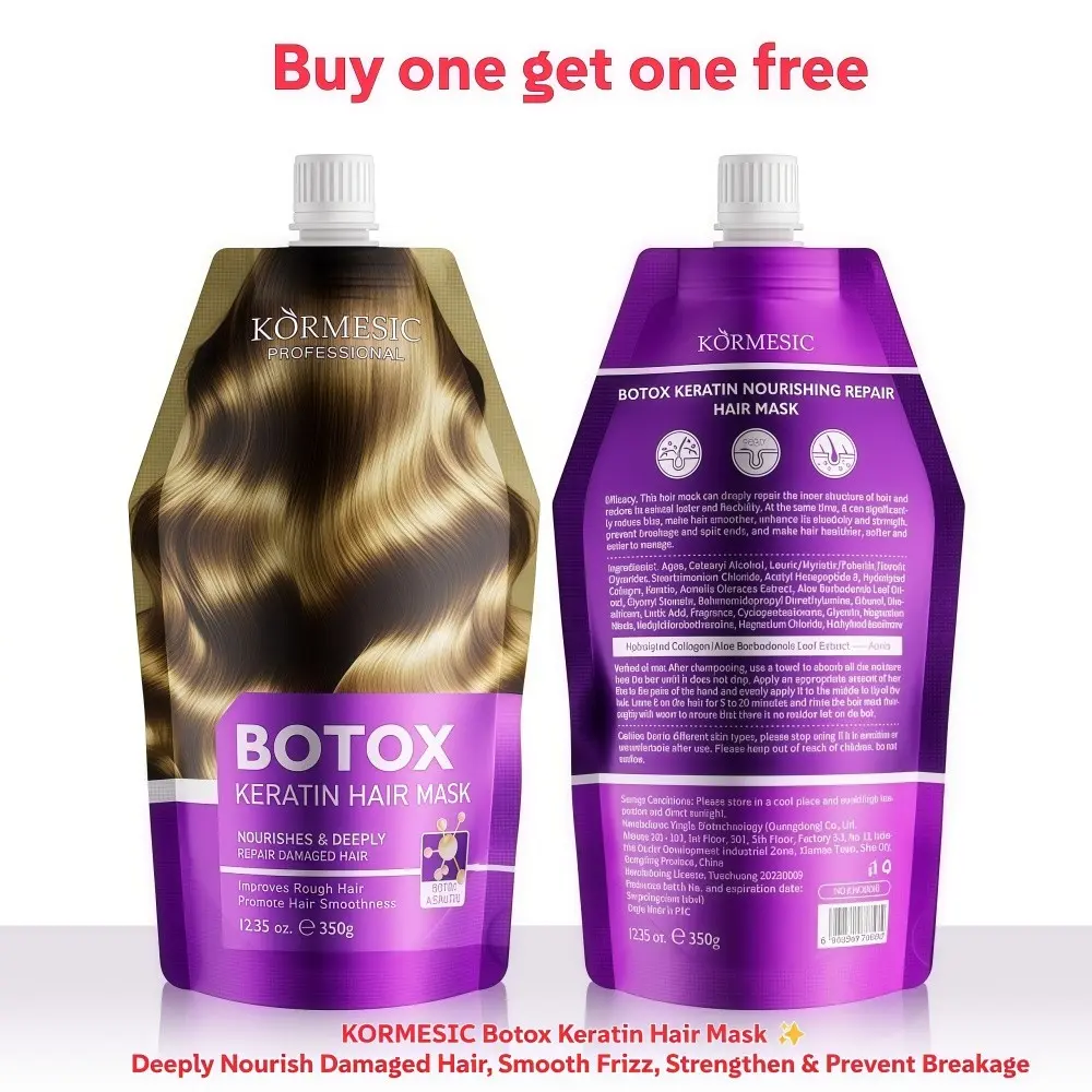【BOGOF!】KORMESIC Keratin Repair Hair Mask Haircare | Deeply Nourish Damaged Hair, Nourishing Hair, Smooth Frizz, Strengthen & Prevent Breakage. With Hydrolyzed Collagen & Aloe Vera, Easy Absorb & Rinse, Salon-Level Care for Silky, Shiny & Healthy Hair