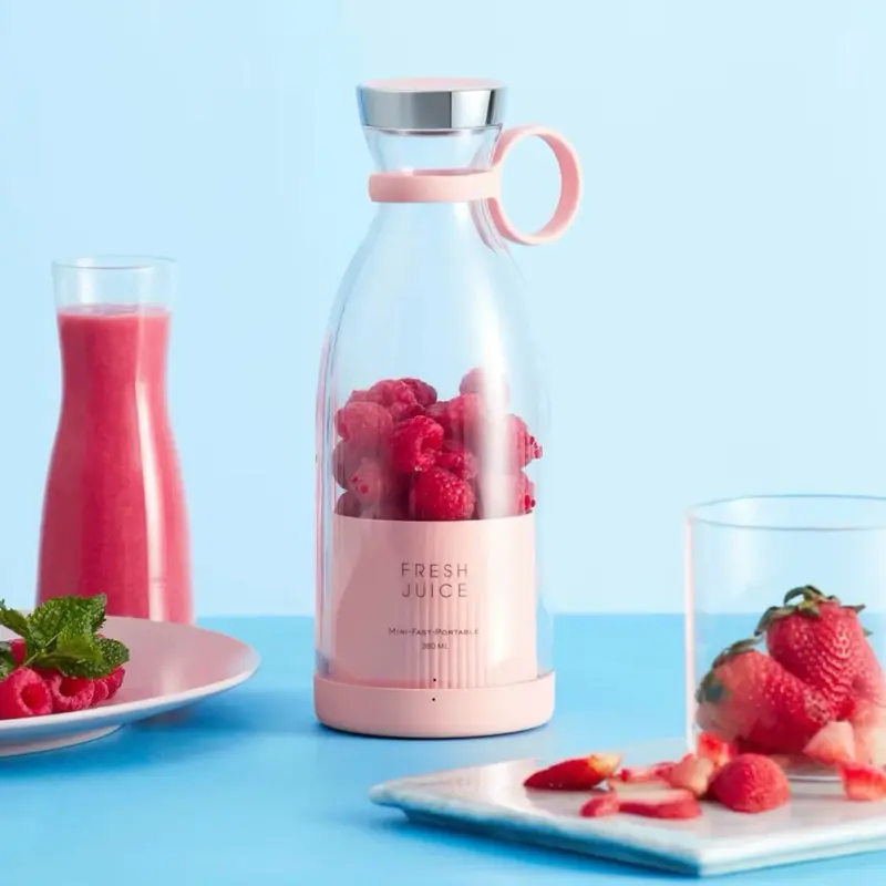 Portable USB Rechargeable Personal Blender - 4-Blade Mixer for Smoothies & Juices