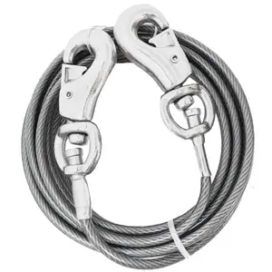 212 MAIN No Tangle Dog Leash - 20 ft 2XL Metal Cable Tie-Out Pet Accessory, with Secure Patent Snap Attachment for Tethering, No Tangle Leash