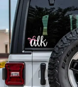 2Pcs Monogram Car Decal, Coquette Car Decal, Monogram Sticker