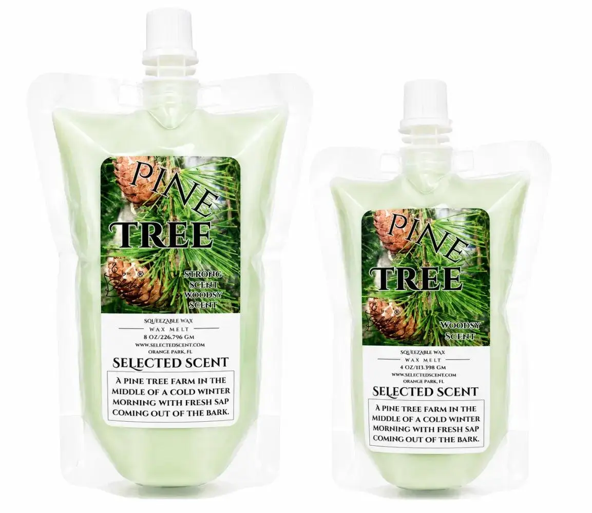 Pine Tree Squeezable Wax Melt Long Lasting Pine Fragrance Wax