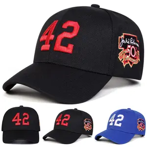 Unisex 42 Letter Embroidered Baseball Cap Outdoor Adjustable Sunscreen Leisure Hat Spring Autumn Travel Tourism Beach Vacation