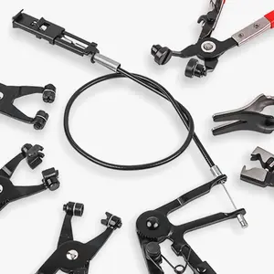 9-Piece Hose Clamp Pliers Set for Automotive Water Hose, Durable Pipe Clamp Tool Kit for Oil Pipe Clamps, Essential Tool for Mechanics