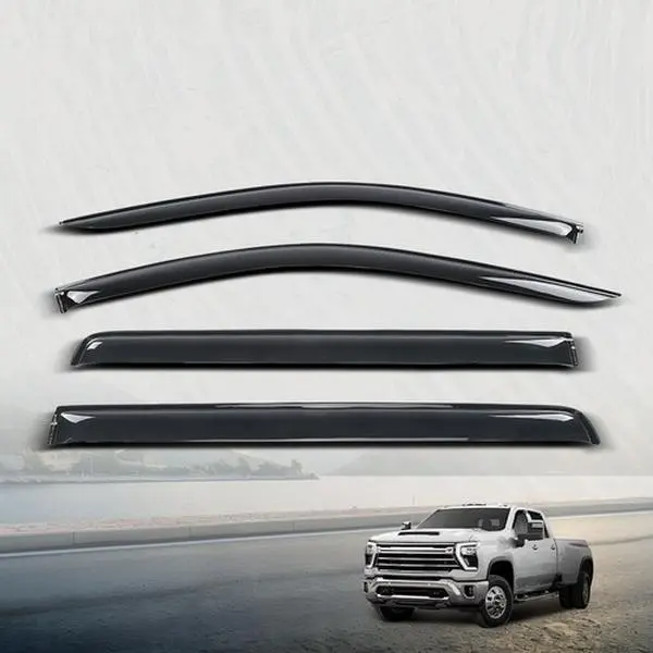 Fit For 2019-2025 Chevy Silverado GMC Sierra Crew Cab Rain Guards Window Visors
