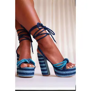 ROPE HEEL PLATFORM - Elegant Design for Versatile Use in Various Settings,  Footwear,  Heeled,  Fashion,  Shoe,  Women