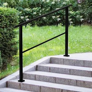 Height-Adjustable Metal Handrails for Outdoor Steps – Stair Railing Kit for Concrete, Porch & Deck, Safe Support for Seniors