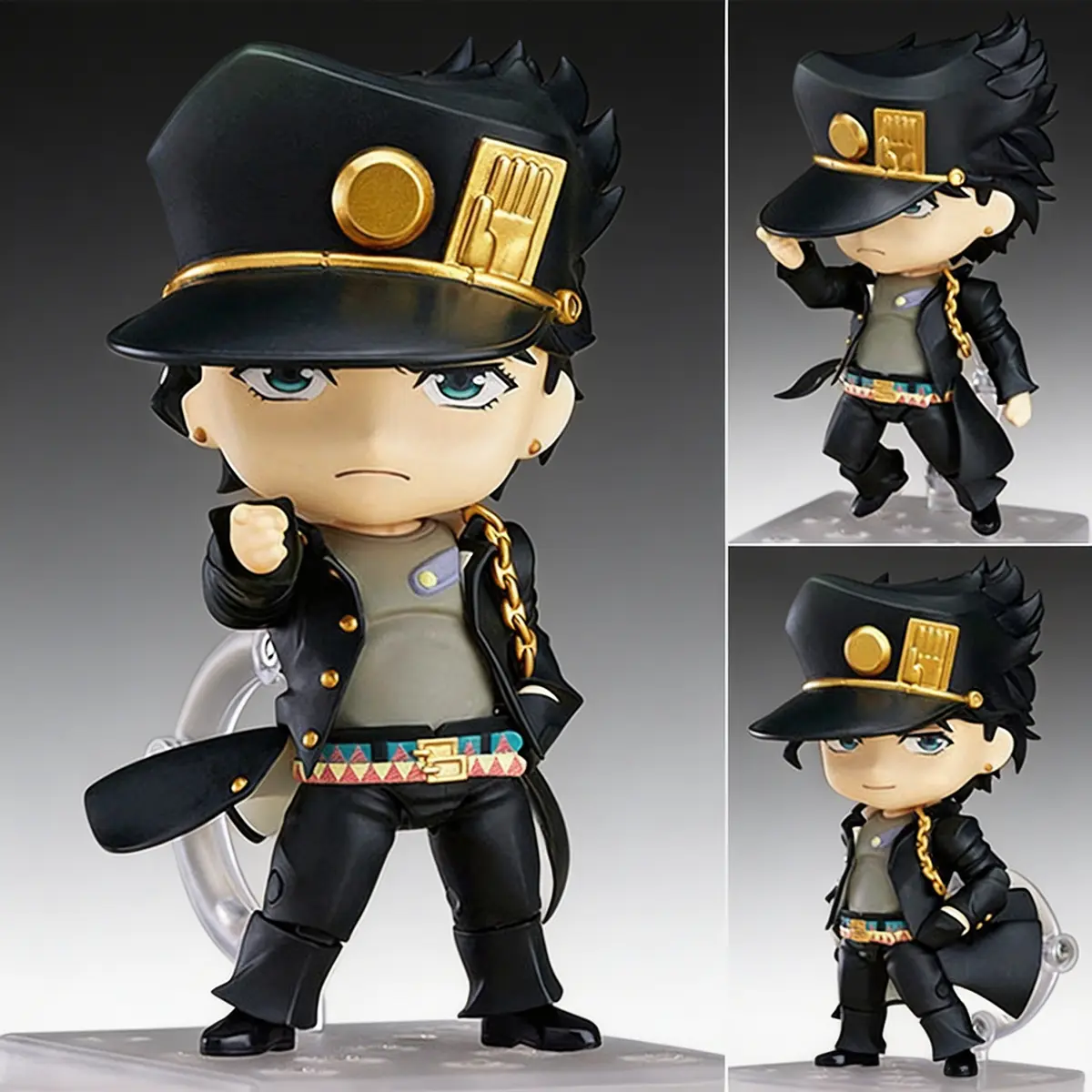 JoJo's Bizarre Adventure Anime Chibi Action Figure, Multi Styles Jotaro Kujo Dio Brando Giorno Giovanna Joseph Joestar Caesar Zeppeli Jolyne Cujoh Yoshikage Kira, Movable Joints PVC Collectible Model with Display Stand, Gift for Anime Manga Fans, Anime Fi