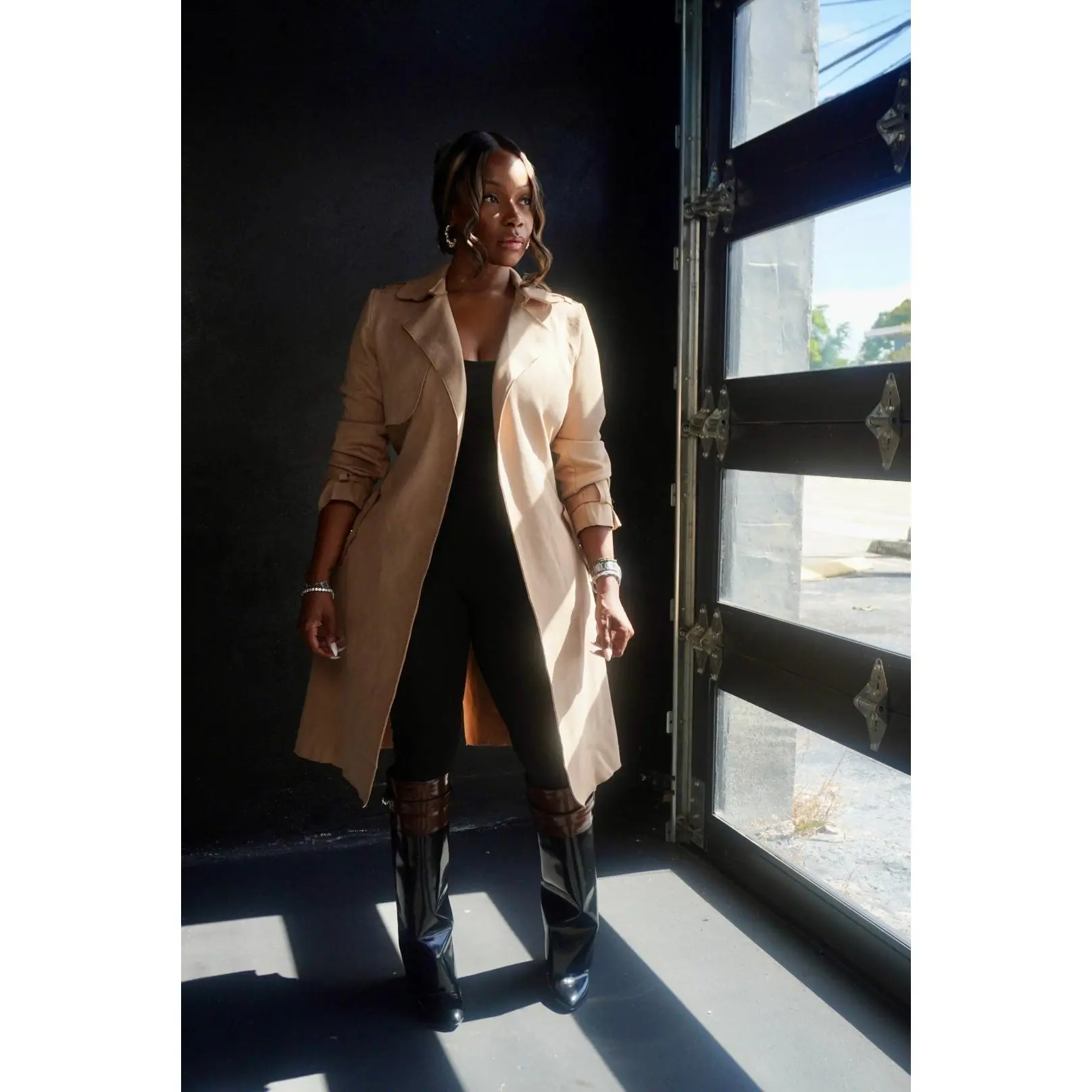Veronica Suede Belted Trench Coat