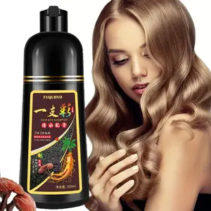 Instant Light Brown Hair Dye Shampoo 3 in 1, Natural Hair Color Shampoo for Women Men,Brown Colors in 10-15 mins, 100% Coverage Long Lasting,Paraben Free, Hypoallergenic 16.9 Fl Oz (Light brown)