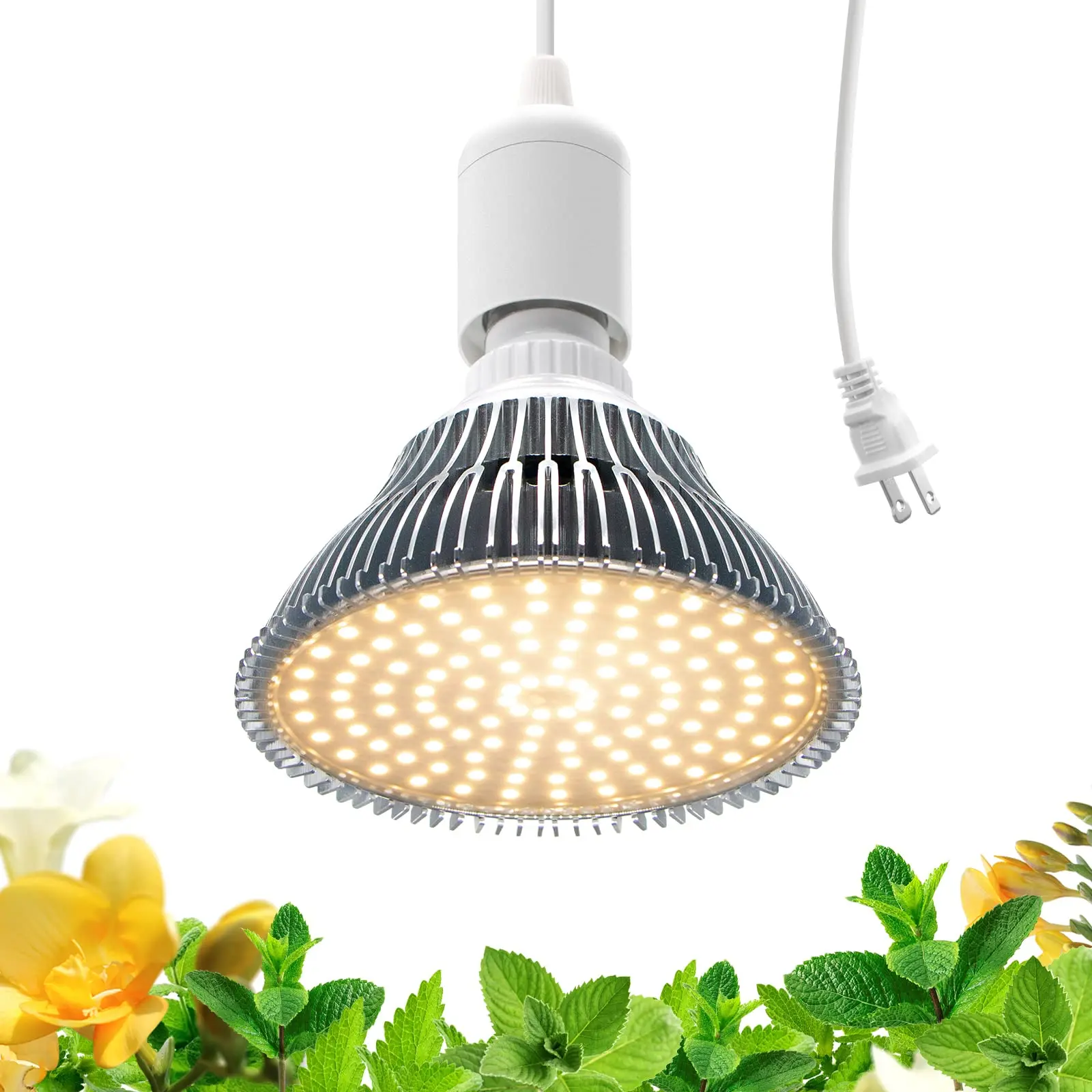 Bstrip 25W Hanging Grow Light, Full Spectrum 3000K Plant Light with 16.4FT Cord, High PPFD LED Grow Bulb for Indoor Plants