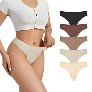7 Pack Women's Underwear Set Seamless Low Rise Thong Panties Comfortable Fitted Design Casual All Season Wear under clothes