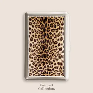 Fashion Leopard Pattern Cigarrette Case Zigarettenetui Wallet Vintage Metal 100s Box Blunt Holder Gift