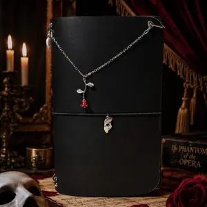 A5 Leather Journal, "Phantom of the Opera" Inspired Notebook for Writing and Journaling