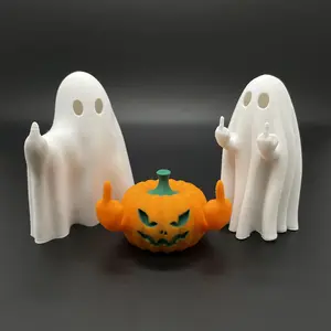 Halloween Ghost Figurine Ornaments - Spooky Resin Ghost Statue, Cute Ghost Decor for Halloween Decorations, Porch and Indoor Spooky Home Decor
