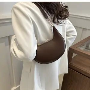 Shoulder Bags for Women Cute Hobo Tote Handbag Under the Arm Purses Mini Clutch Purse with Zipper Closure for Everyday Use Brown Color black