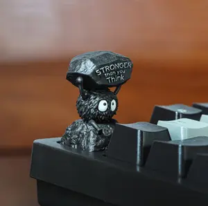 Stronger Than You Think" Anime Artisan Keycap - Custom Single Resin Keycap for Mechanical Keyboards