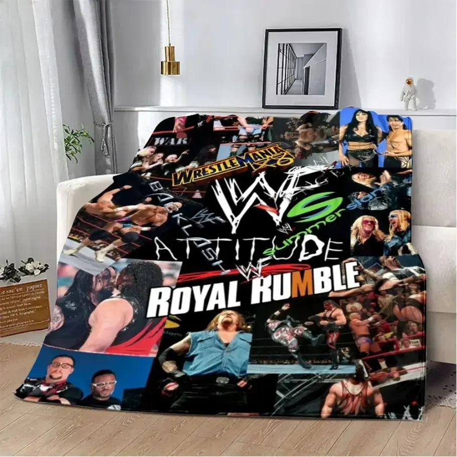Wrestling TV Printed Decorative Blanket - Soft, Lightweight Blanket Comforter for Home Sofa, Bed, Birthday Gift, Soft Blanket Comforter
