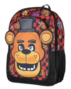 Five Nights at Freddy's 3D Freddy Fazbear Let's Eat 16" Kids School Travel Backpack Five Nights at Freddy's 3D Freddy Fazbear Let's Eat 16" Kids School Travel Backpack