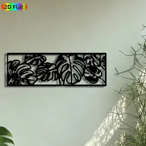 1pc Monstera Leaf Metal Wall Art, Tropical Monstera Statue Mural, Artistic Metalwork, Intricate Craftsmanship, Perfect for Housewarming, Summer Decor, Perfect for Living Room Patio Balcony Decor, Ideal Gift for Tropical Plant Enthusiasts.