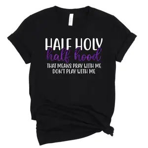 Half Holy, Half Hood T-Shirt Top Womenswear