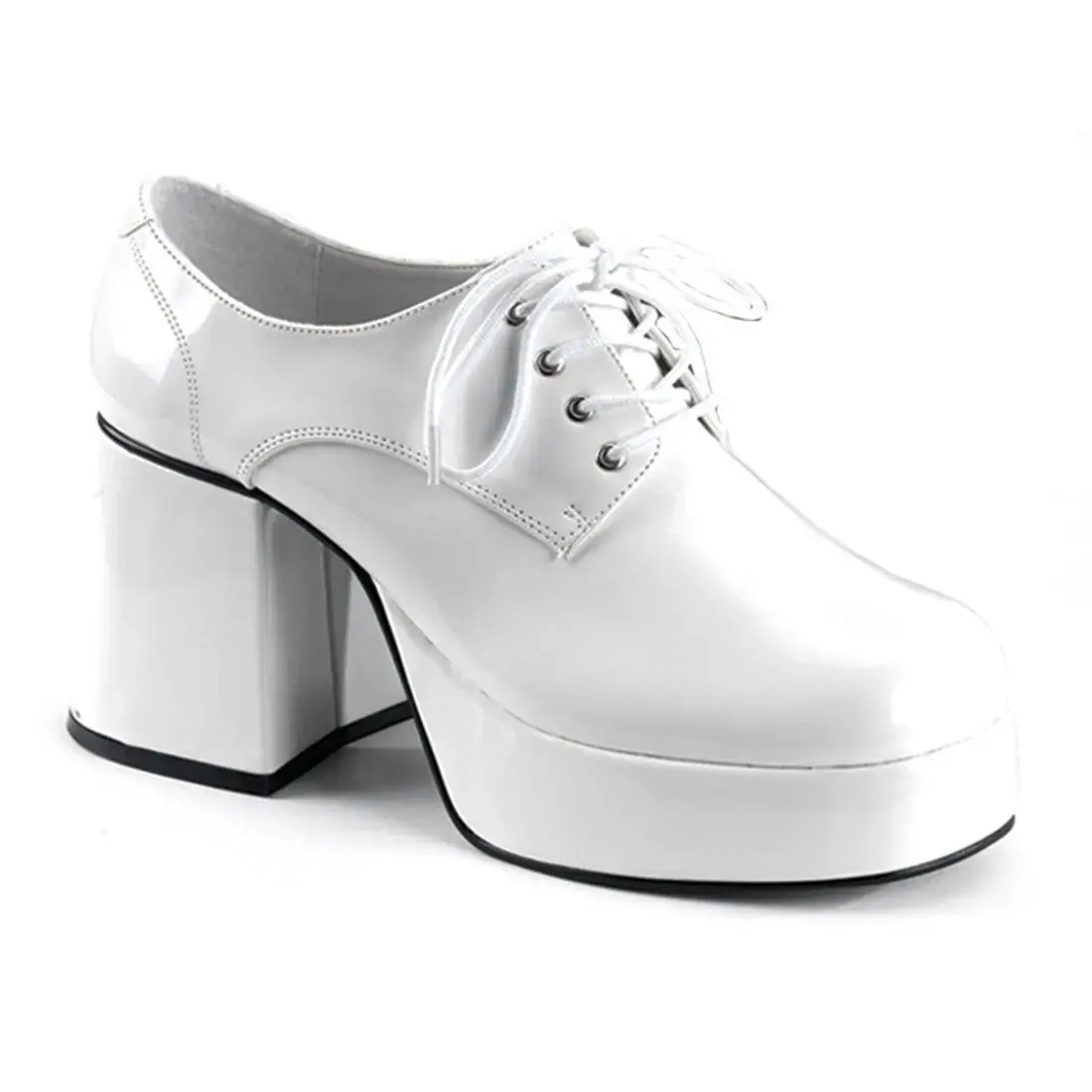 Funtasma Jazz-02 Men's Disco Shoe White Faux Leather