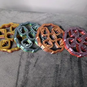 Sun Designs 3D Printed Fidget Spinner - Assorted Colors with Unique Designs and Textured Finish