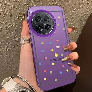 Full Screen Four-color Edge-wrapped Colorful Phone Case, Decorative Phone Protector Cover, Phone Accessories Compatible with Oneplus ACE2PRO/ACE2V/ACE3/12R/11/12/13, Casing