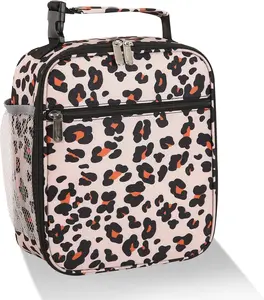 Lunch box Lunch bag for men women Insulated Lunchbox Lunch bags for Work Picnic Travel (Leopard)