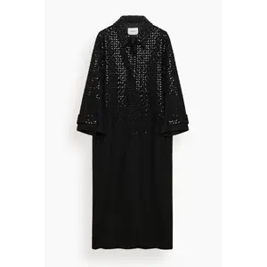 Sparkling Emotions Coat in Pure Black