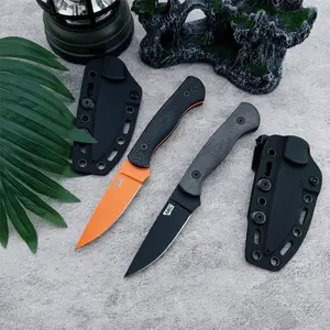Convenient, high-quality fixed-blade knife with sheath; Outdoor Knives; 7Cr13Mov steel blade; nylon fiber handle; outdoor hiking and fishing tool; holiday gift