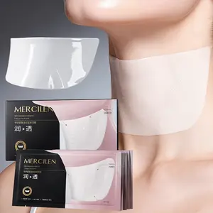 Dream Blue Collagen Neck Mask 12g X 5 Sheets, Rich in Collagen, Niacinamide, Hyaluronic Acid, Tightening Skin, Lifts Neck Line, Moisturizes