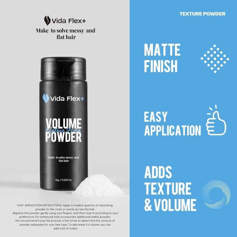 Hair Styling Powder - Volumizing, Texturizing, Mattifying for Natural Matte Look - For Men - 15g BY Vida Flex