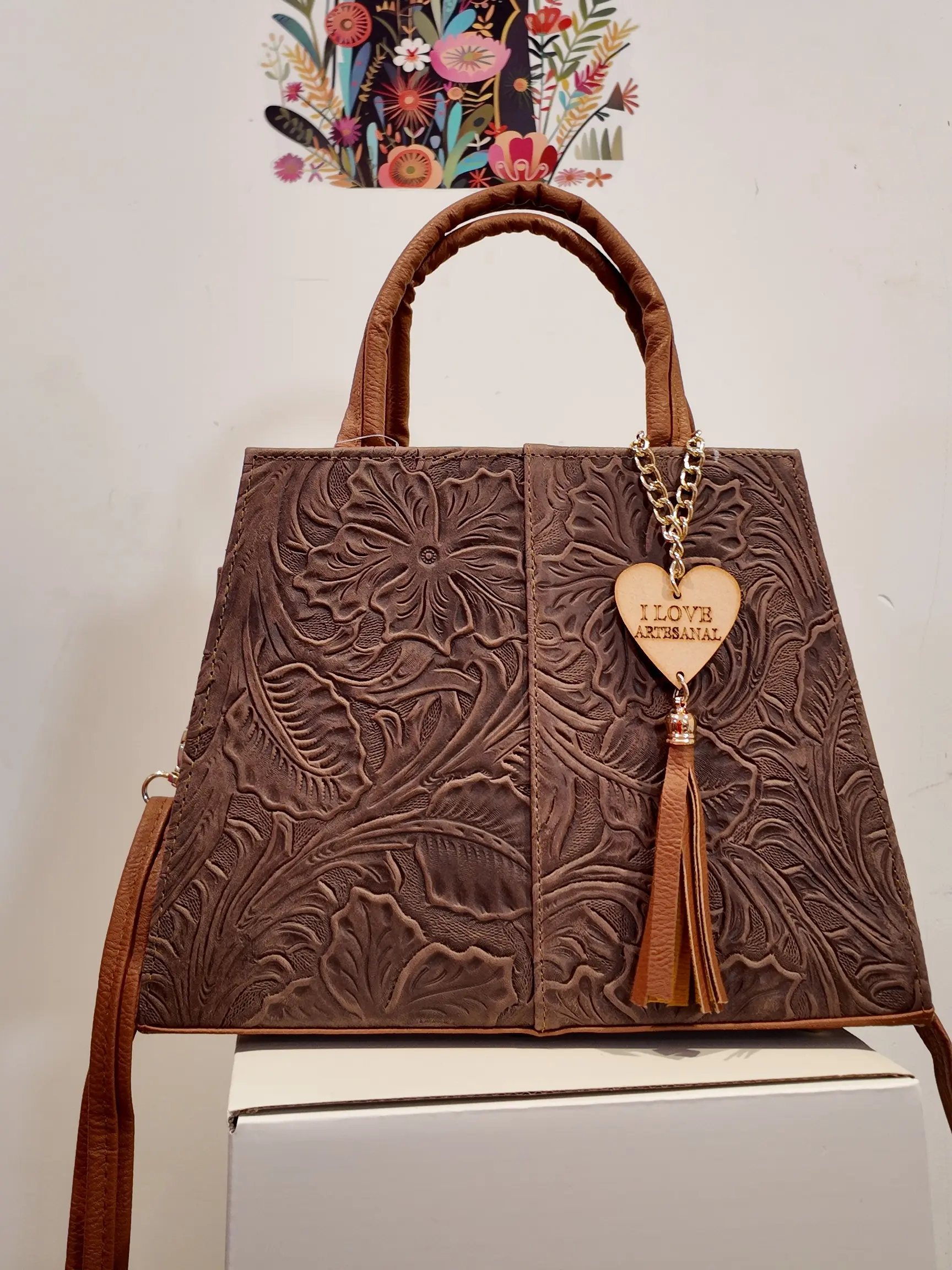 Mexican Western Artisanal Real Leather Handbag