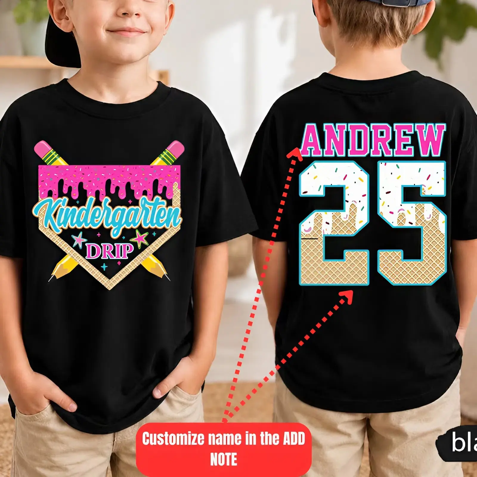 Personalized Baseball Drip Back to School Youth Shirt, Custom Name Kindergarten Tee, First Day of School Boys Shirt, Baseball School Outfit, First Day Of School Shirt, Pre-k First Second Third Fourd Fifth Grade Tee, Youth clothing