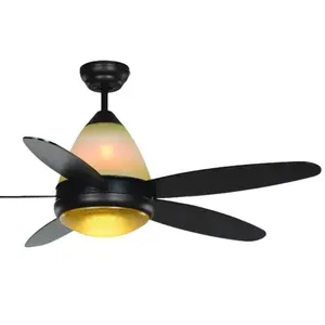 SIROCCO 52 in. Ceiling Fan with Dual-Sided LED Light Kit for Indoor & Outdoor Use Black Finish Modern Design 90W 110V Corded Electric Chain Pull Elegant Style