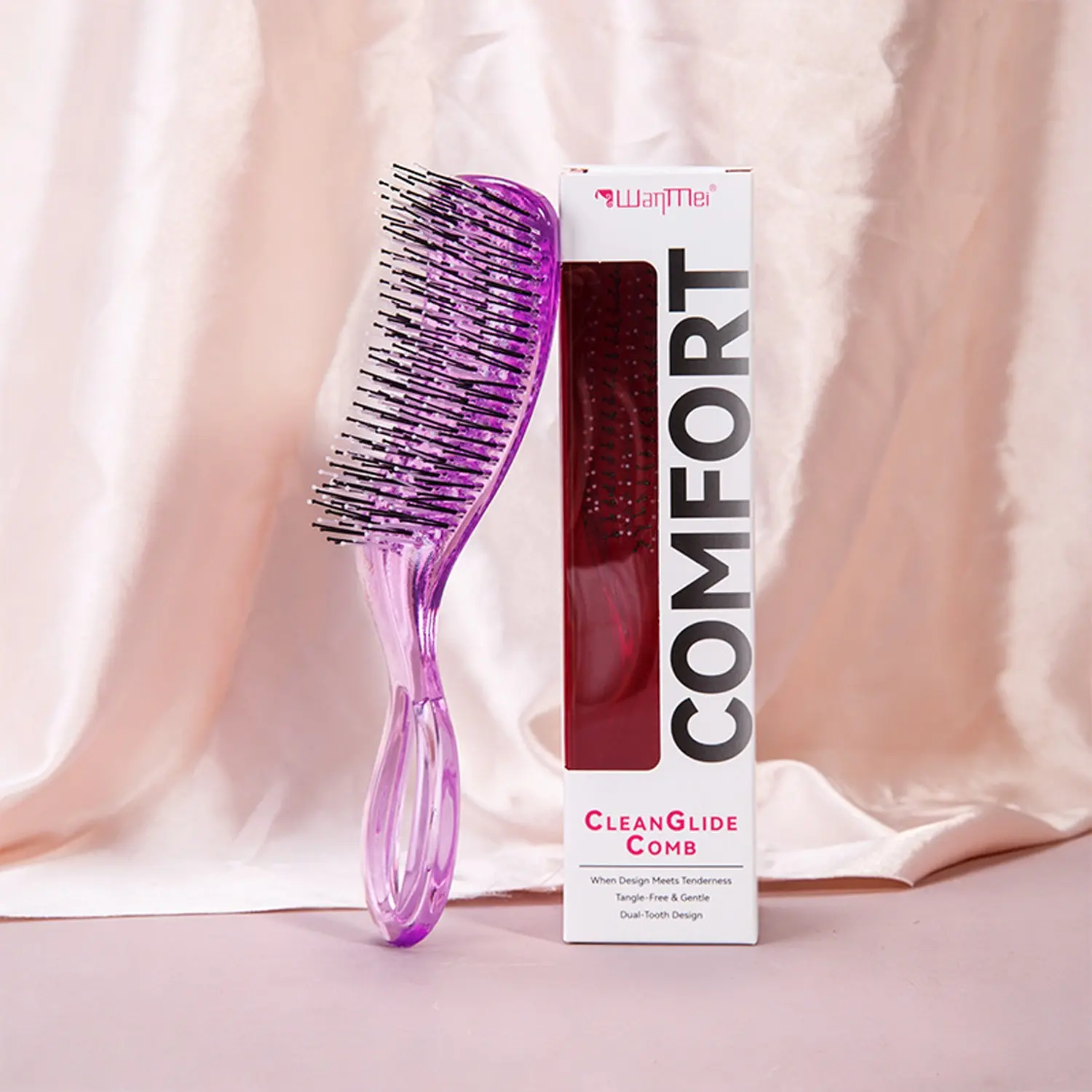 Ultimate Detangling Brush for All Hair Types, Detangling Brush for Curly Hair, Curved Paddle with Soft Dual-Length Bristles for Pain-Free Brushing, Scalp Massage & Frizz Control, Lightweight for Effortless Daily Styling, Detangler Brush, Hair Tools
