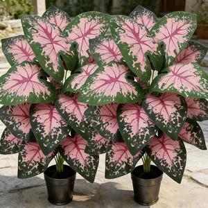 Two Large Artificial Philodendron Plants, Artificial Potted Plant, Realistic Faux Greenery, Tropical Fake Trees, No Maintenance Required, Indoor Outdoor Use