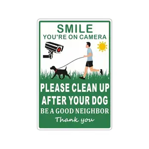 1 PC Clean Up After Your Dog Metal Sign, Weather Resistant, Easy to Install, No Pooping Dogs Signage for Yards, Universal Setting, Home Office Decoration, Home Decor Products