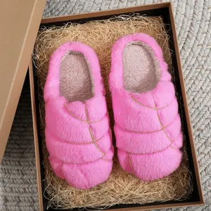 2026 Women's Solid Color Concha Shaped Plush Slippers, Casual Soft Comfortable Home Slippers, Warm Slippers for Indoor & Outdoor Use for Fall & Winter